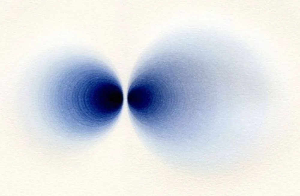 Abstract blue artwork